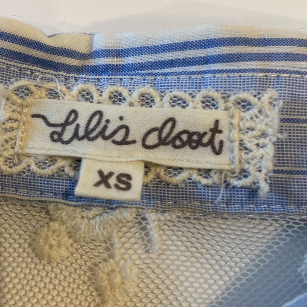 Anthropologie Blue and White Striped Tunic